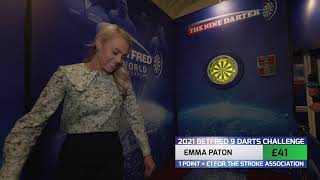 EMMA PATON 9 DARTS CHARITY CHALLENGE [upl. by Ymmak630]