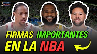 LAS FIRMAS IMPORTANTES EN LA NBA Lebrom James Klay Thompson Demar DeRozan [upl. by Meehyr991]