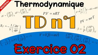 Exercice 02  TD 1  Thermodynamique Primitive d’une forme différentielle totale exacte  S1  SMPC [upl. by Robison356]