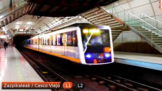 Zazpikaleak  Casco Viejo L1  L2  Metro de Bilbao  UT 600 [upl. by Di351]