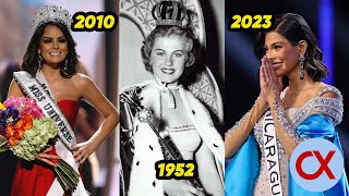 TODAS LAS GANADORAS DEL MISS UNIVERSO desde 1952 hasta el 2023MISS UNIVERSE WINNERS 2023 4K [upl. by Atinoj192]