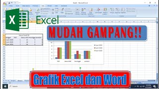 Membuat Grafik di Excel Mudah dan Cepat  tutorial Excel  copy ke Msword [upl. by Hilel]