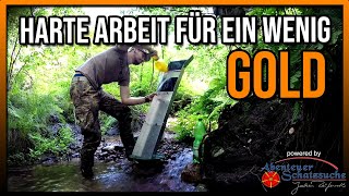 🔶 Harte Arbeit für ein wenig Gold 🔶 Goldwaschen Goldsuche in Deutschland Gold prospecting [upl. by Myrtice]