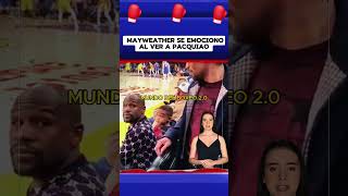 Floyd Mayweather se emociono al ver a Manny Pacquiao boxeo boxing box [upl. by Oirevas279]