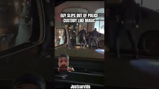 GUY SLIPS OUT OF POLICE CUSTODY LIKE MAGIC hellcat dodge srt police [upl. by Dorcea682]