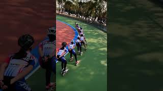 GoPro  Perfectly Synchronized Inline Skating Team 🎬 WangPeng Hsu Shorts SpeedSkating [upl. by Borer]