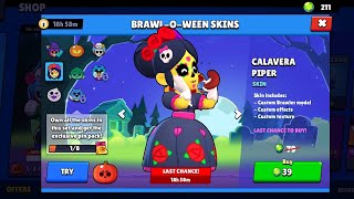 Limited Calavera Piper Skin  BrawlOWeen  Brawlywood  BrawlStars [upl. by Rennerb]