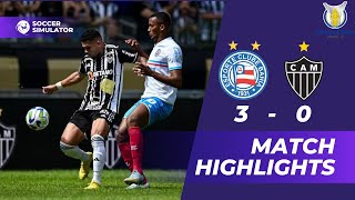 Bahia 3  AtléticoMG 0  Brasileirão  HIGHLIGHTS [upl. by Drescher981]