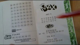 Canada Lotto Max  60 million  Jan 29 2016 [upl. by Ettevad]