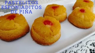 volteado de piña minis perfectos para compartir fácil de hacer [upl. by Nortyad]