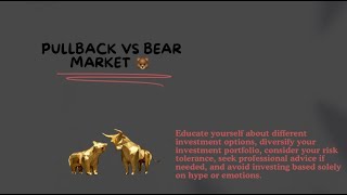 Identifying a PULLBACK vs BEAR MARKETAKA RETRACEMENT [upl. by Lilithe]