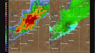 Doppler Radar  Northern Illinois  Southeastern Wisconsin Tornadoes  January 7 2008 [upl. by Refenej]