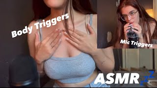 ASMR Assortment Mic Triggers Clothes Scratching amp Body Triggers [upl. by Ahsap]