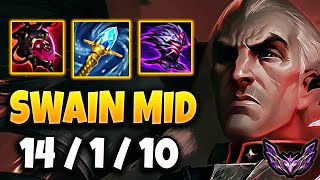 Swain vs Renekton  MID  Patch 1417 Korea Master ✅ [upl. by Asenaj687]