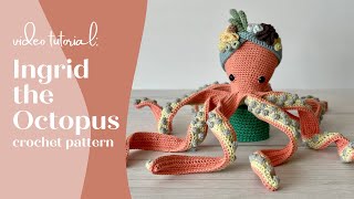 Octopus Amigurumi Crochet Pattern  Video Tutorial [upl. by Merceer]