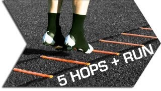 5 HOPS amp RUN  SPEED LADDER  FOOTWORK QUICKNESS amp SPEED TRAINING DRILL [upl. by Letsyrc]