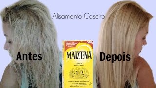 Como alisar cabelo em casa sem QUÍMICA  Receita Caseira [upl. by Calysta]