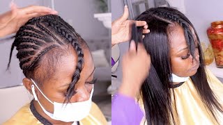 Natural sew in weave with leave out [upl. by Bryce]