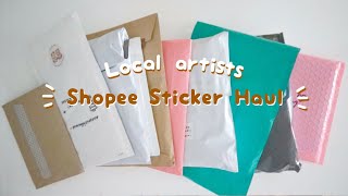 🤍 Huge Shopee Sticker Haul 🤍 Designs from Fellow Malaysian Artists [upl. by Takken991]