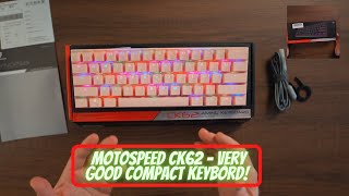 Motospeed CK62  A Great Compact RGB Mechanical Keyboard [upl. by Zena]