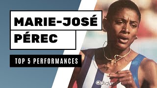 Top 5 performances athlétisme  Marie José Pérec [upl. by Halilak885]