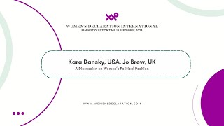 Kara Dansky and Jo Brew USA amp UK A discussion on women’s political position WDI FQT [upl. by Lesly779]