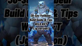 Quick Volibear Build Guide and Tips Jg Version  League Of Legends Wild Rift [upl. by Anujra675]