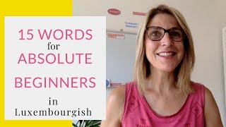 15 Basic Luxembourgish Words for Absolute Beginners [upl. by Naehs112]