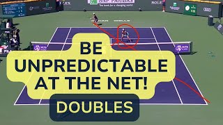 Be Unpredictable At the Net in Doubles Tennis [upl. by Fablan]