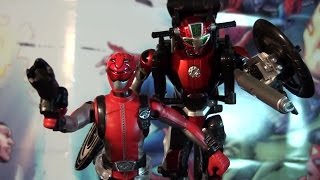 R191 Bandai MBAF GoBusters Red Buster Cheeda Nick Power Rangers Beast Morphers Figure Set Review [upl. by Acyssej58]