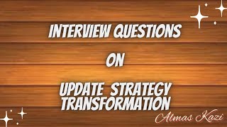 Informatica Interview Questions on Update Strategy Transformation interviewquestions gethired [upl. by Tenom672]