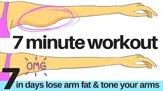 7 DAY CHALLENGE  7 MINUTE WORKOUT  TO LOSE ARM FLAB  ARM EXERCISE FOR WOMEN  START TODAY [upl. by Keare]