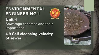 49 Self cleansing velocity of sewer  CE602 [upl. by Elianora567]