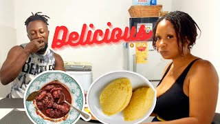 Mukbang giving you all the tea about our past as we eat our favorite octopus and Eba [upl. by Margi]