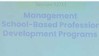 Management SchoolBased Professional Development Programs DepEd Matatag Curriculum [upl. by Aysahc990]