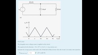 Fourier Series The triangularwave voltage source is applied to this circuitThe equation for th [upl. by Irtimed]