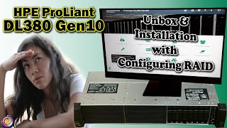 HPE ProLiant DL380 Gen10 Server  Unbox  Raid configure  windows server 2019 Installation [upl. by Euqinad788]