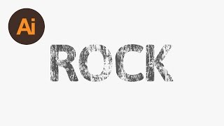 Design a Rock Text Effect Illustrator Tutorial [upl. by Gerta]