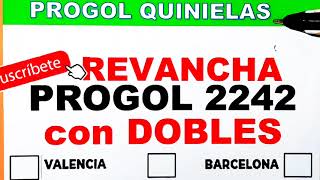 Progol Revancha 2242 con DOBLES  progol 2242 progol Revancha 2242 progol2242 [upl. by Kylander110]