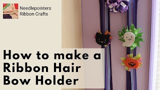 How to make a ribbon Hair Bow Holder [upl. by Nylirrehs]