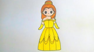 how to draw princess belle🥀 [upl. by Allemac896]