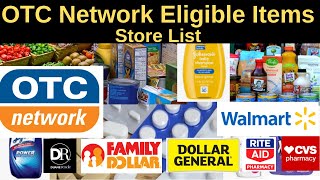 OTC Network card eligible items and Store List  OTC Network card Product List [upl. by Ziom434]