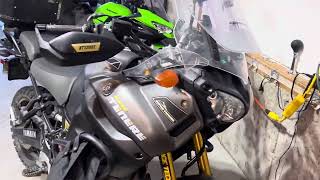 Yamaha super Tenere oil change in 1 minute [upl. by Nekciv481]