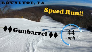 Bombing a Double Black Diamond  Roundtop Mountain Resort 4k 2022 [upl. by Swenson]