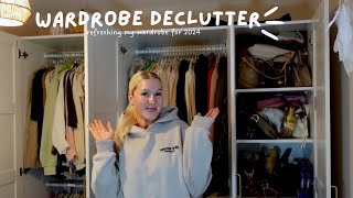 DECLUTTER MY WARDROBE WITH ME  refreshing my wardrobe for 2024❤️ [upl. by Lebasy]