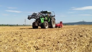 Stoppelbearbeitung mit Deutz Fahr DX 450 2013 Kurz Video HD [upl. by Aidahs455]