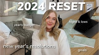 2024 NEW YEAR RESET new years resolutions yearly budget highs amp lows lessons  more [upl. by Mcleroy305]