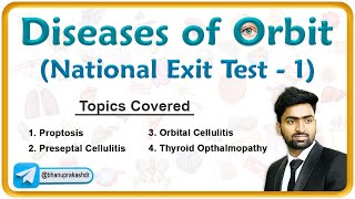 👁️ Ophthalmology  Diseases Of Orbit  National Exit Test – 1 👁️ [upl. by Ailet433]