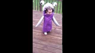 Homemade boo from monster inc costume on a 15 month baby girlHalloween 2013 [upl. by Gewirtz640]