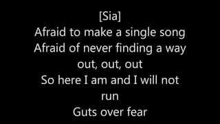 Eminem  Guts Over Fear Feat Sia lyrics quotNew 2014quot [upl. by Landes]